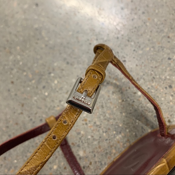 Staud Gita Strappy Sandals Brown Croc Leather Sz 40 NWT - Picture 14 of 15